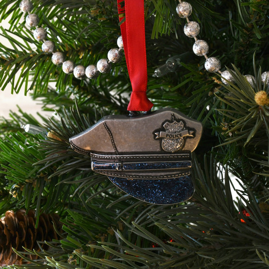 Police Hat Christmas Ornament