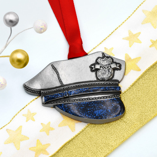 Police Hat Christmas Ornament