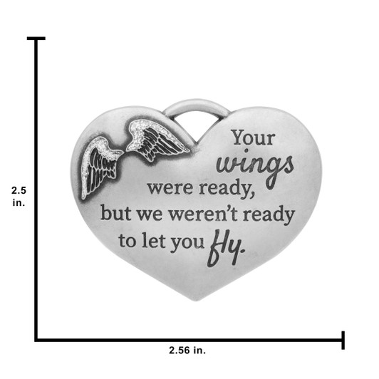 Your Wings Were Ready Heart Memorial Ornament