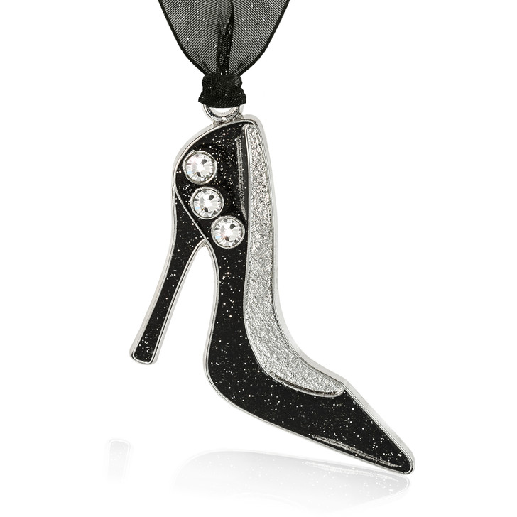 Fashionable Ladies Black Shoe Ornament