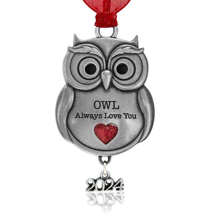 Owl Always Love You Silver Metal Ornament