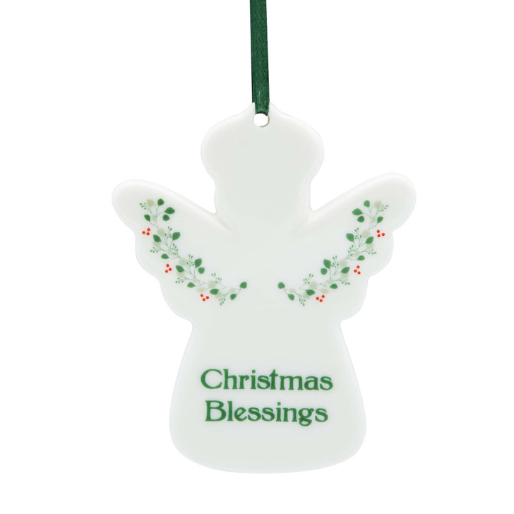 Christmas Blessings Ceramic Ornament,silver metal ornament