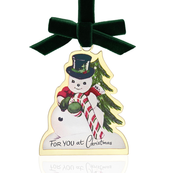 For YOU at Christmas  Vintage Style Snowman Tree Ornament