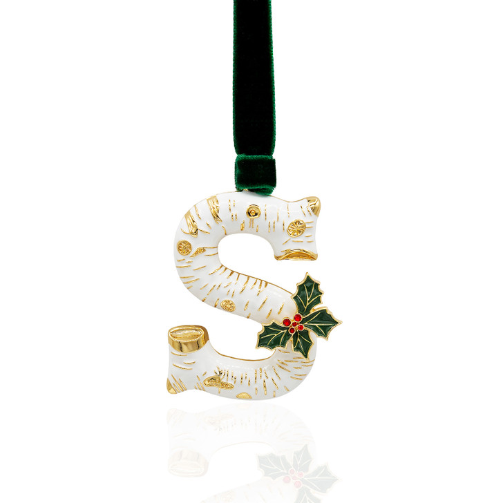  Vintage Inspired Initial Ornament - S