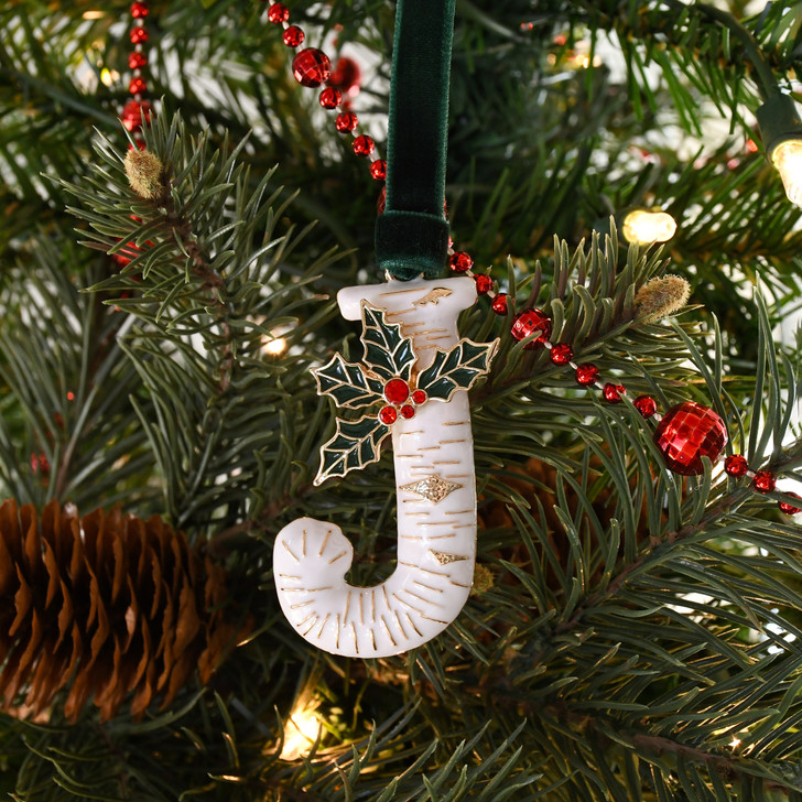 Vintage Inspired Initial Ornament - J