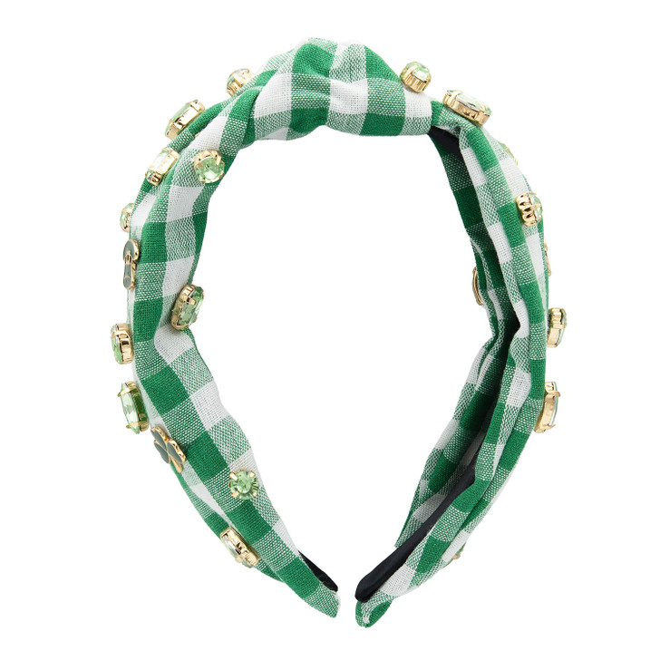 Green Gem Head Band St Patrick's Day Women and Girls Hair Accessories