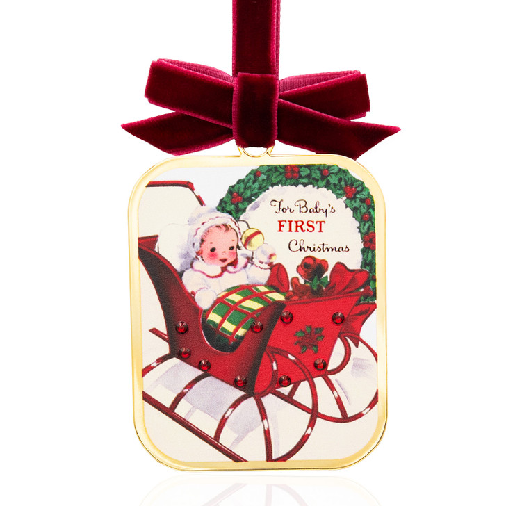 Baby's First Christmas Vintage Style Tree Ornament New Baby Gift