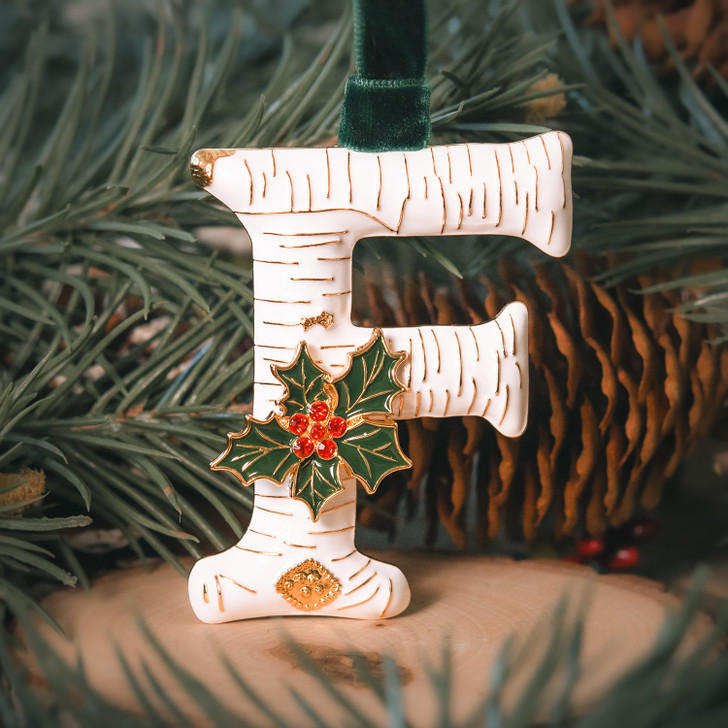 Vintage Inspired Initial Ornament - F