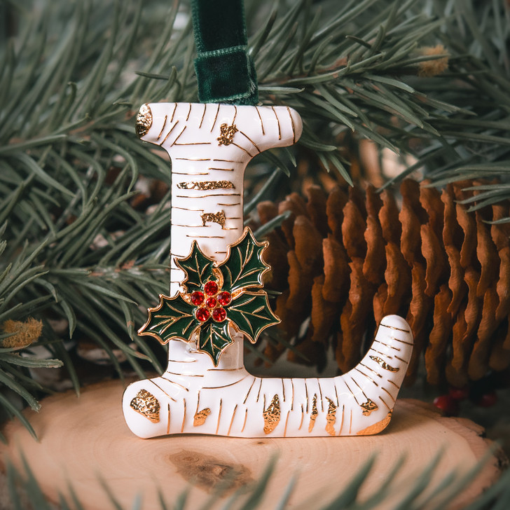 Vintage Inspired Initial Ornament - L 