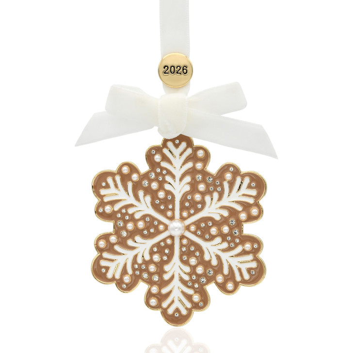 Sweet Gingerbread Dated Snowflake Christmas Tree Ornament Holiday Decorations