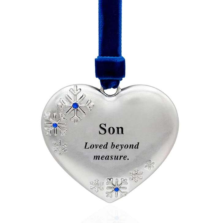Son Heart Family Christmas Tree Ornament