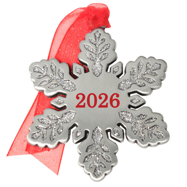 Dated Snowflake Christmas Ornament