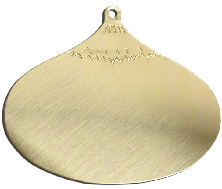 Prefinished Gold Blank Bulb with imprint Ornament