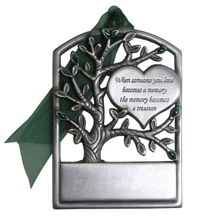 Pewter Memorial Tree with imprint Ornament