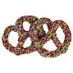 Chocolate Covered Pretzel with Multicolored Seeds