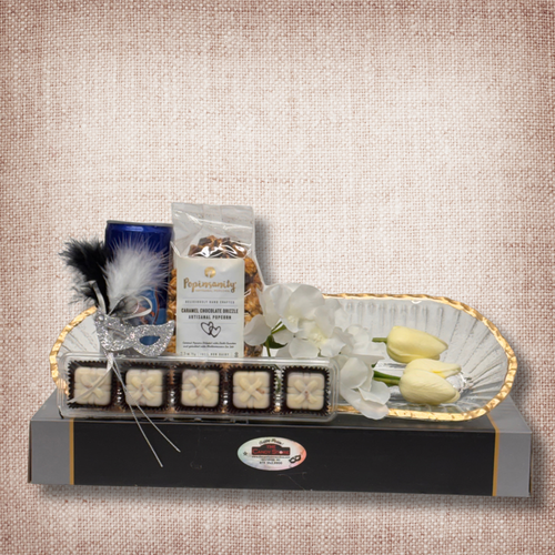 Purim Glass Oval Tray