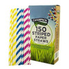 Enviromentally Friendly Paper Straws Striped 150 Pack