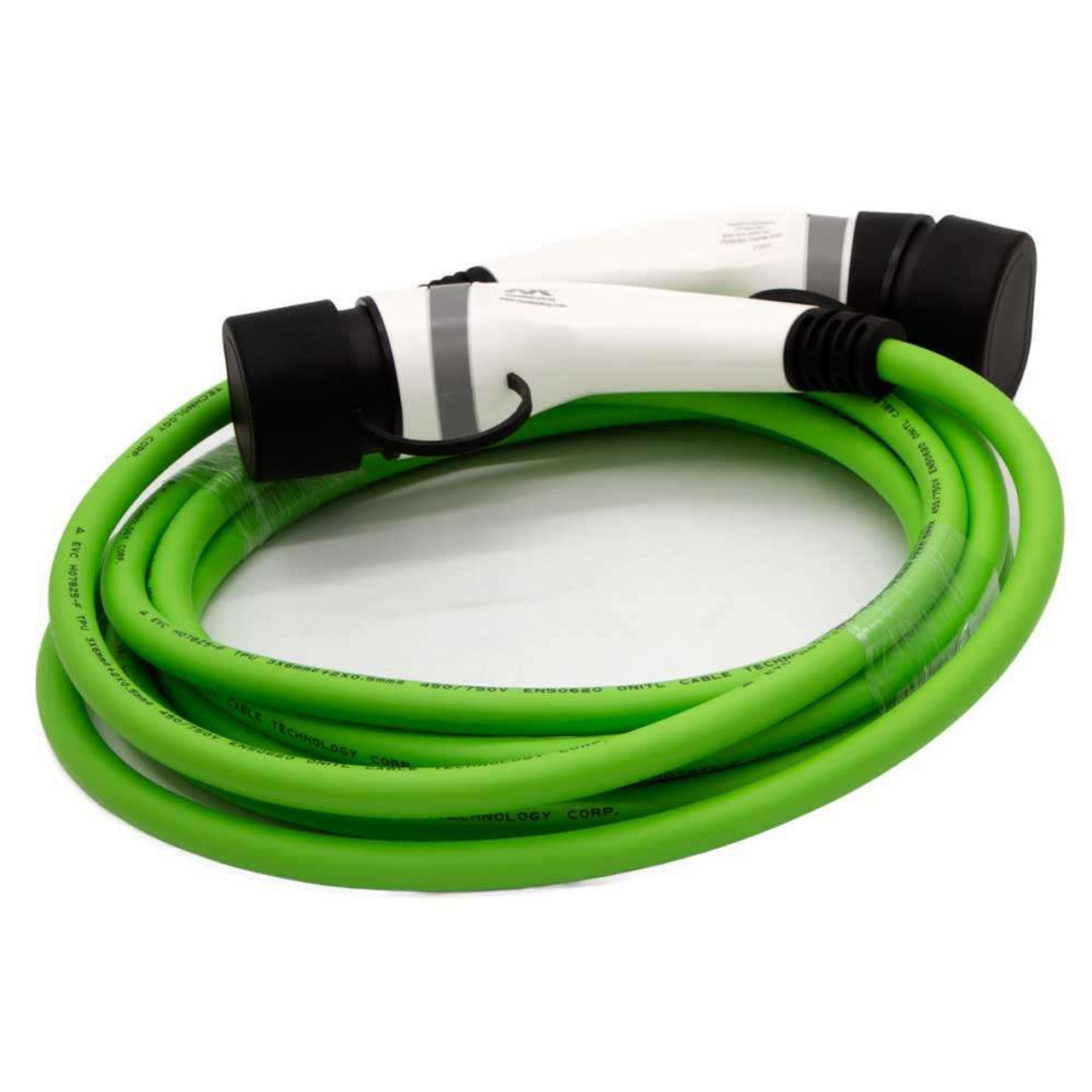 Polyfazer electric car charging cable, Type 2, 32A, 22kW, black and green -  merXu - Negotiate prices! Wholesale purchases!