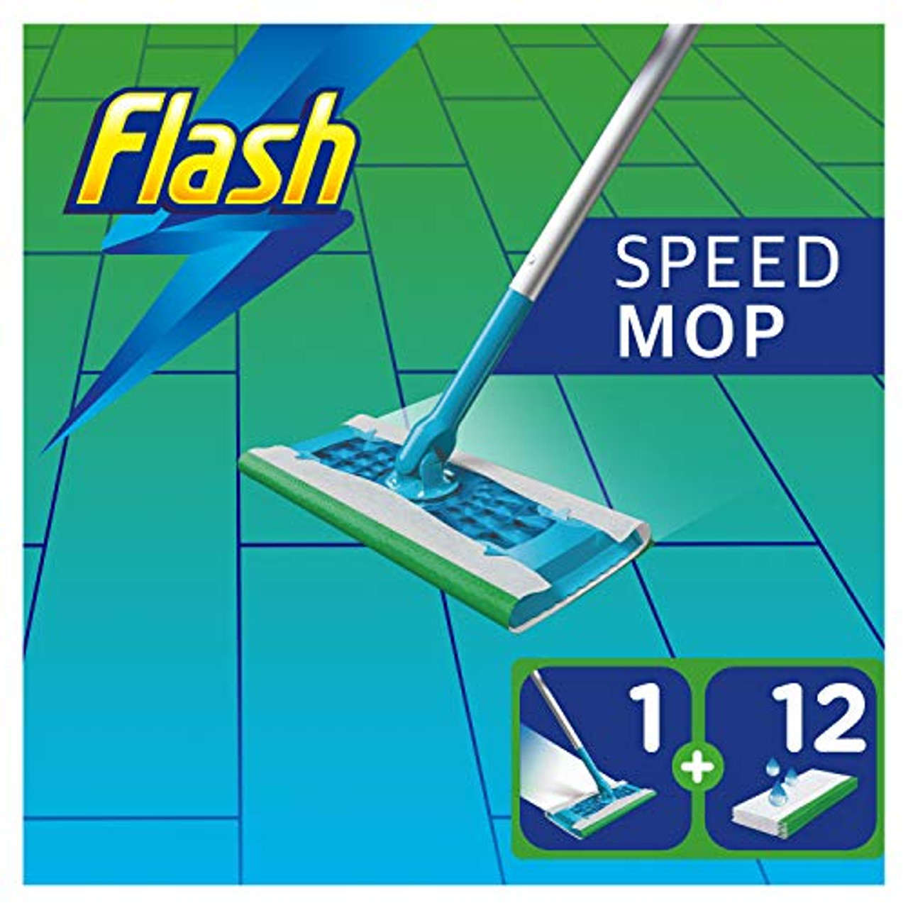 Flash Speedmop Starter Kit with 6 Refills Includes Speed Mop Power Cleaning 