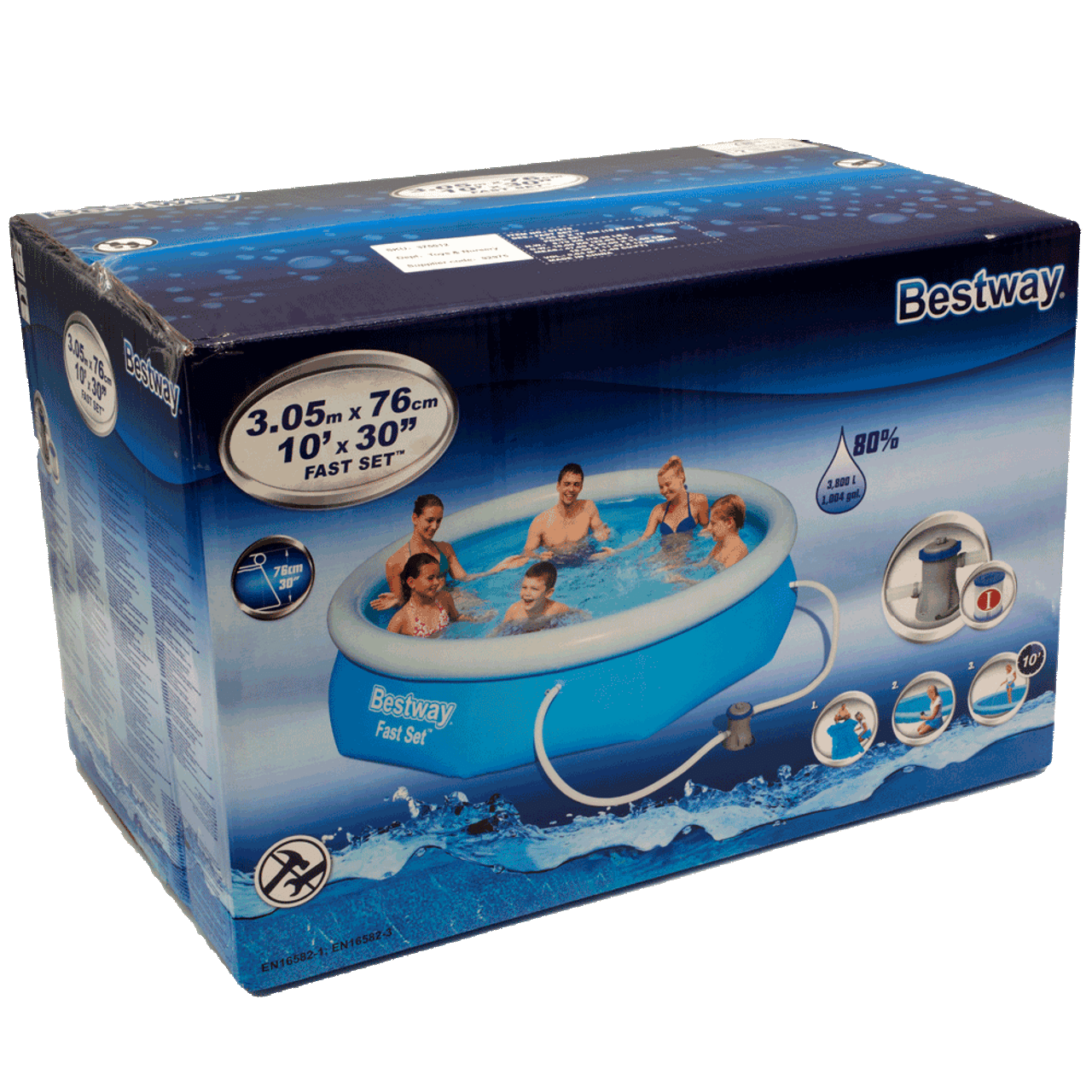 Hot Bestway in & PVC Fast Pool 3.05m with set Swimming Pool Filter tub 10\