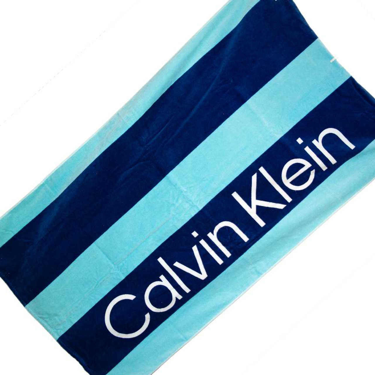 Calvin Klein Large Beach Towel 101 x 177cm (40 x 70 in) in Pool