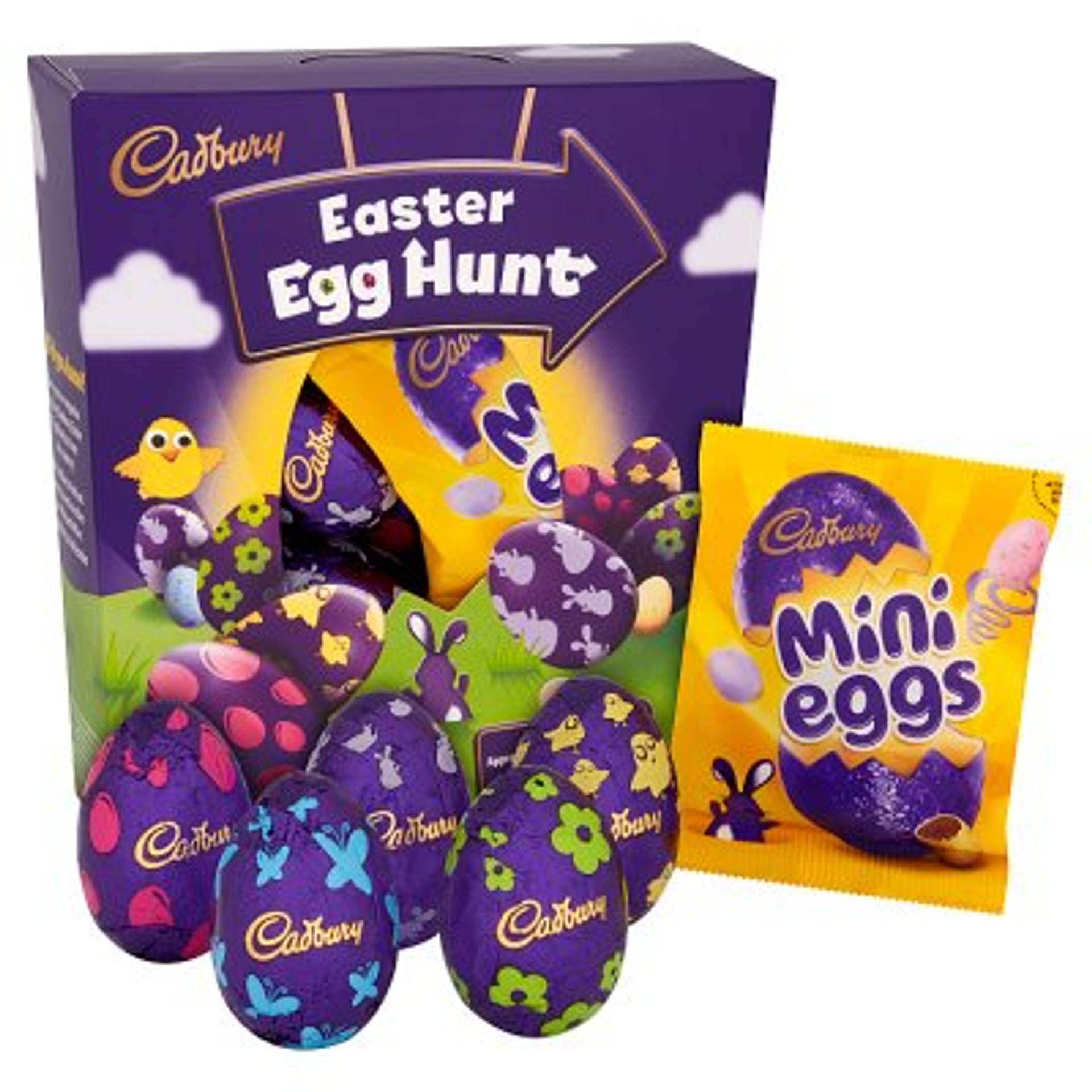 Cadbury Egg Hunt Chocolate Easter Egg Pack with Mini Eggs 176g in