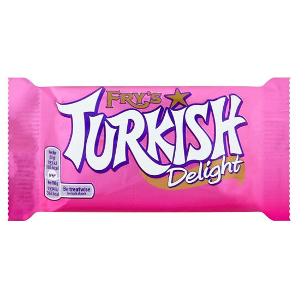 Fry's Turkish Delight Chocolate Bar 51G (dated 31 Mar 21)