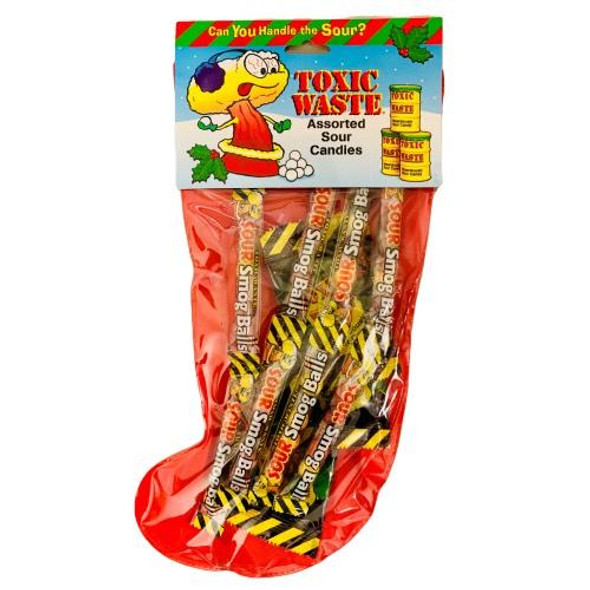 Toxic Waste Sour Candy Selection Christmas Stocking - 104g