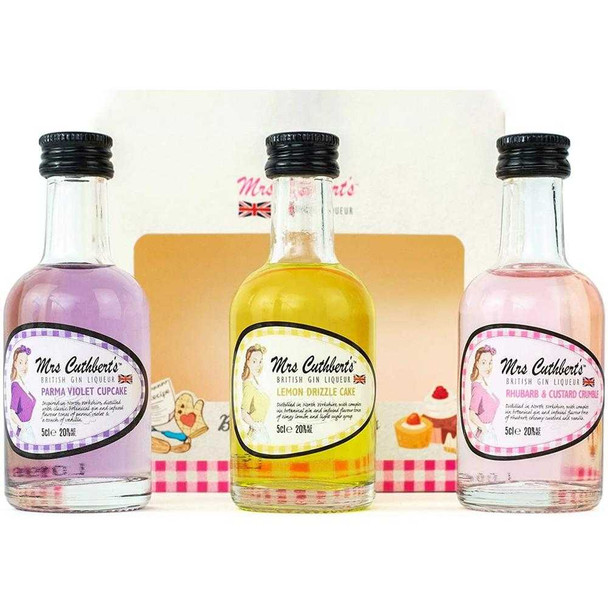 Mini Mrs Cuthbert's Flavoured Gift Pack 3 X Gin 50ml 50ml Frabco Direct