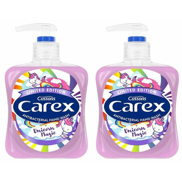 2 x 250ml Carex Unicorn Fun Edition Antibacterial Handwash