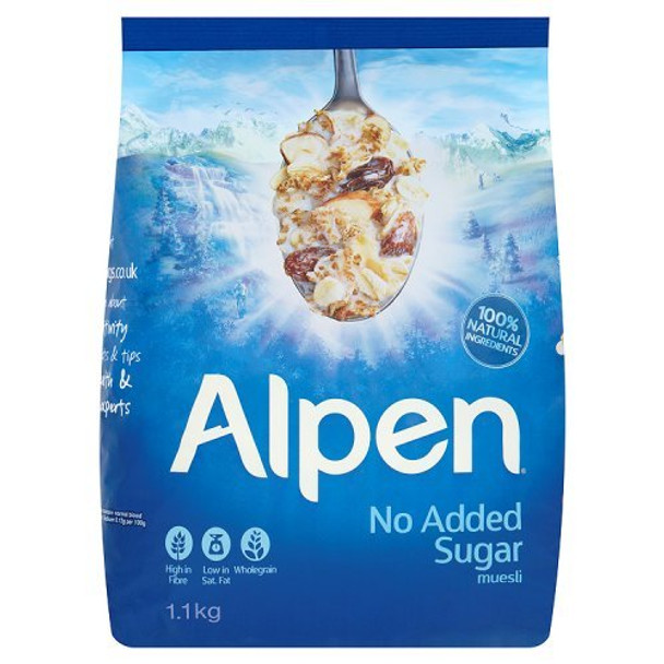 Alpen Muesli No Added Sugar, 1.1kg