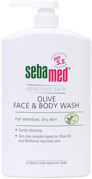 Sebamed Olive Face and Body Wash Pump Dispenser 1L