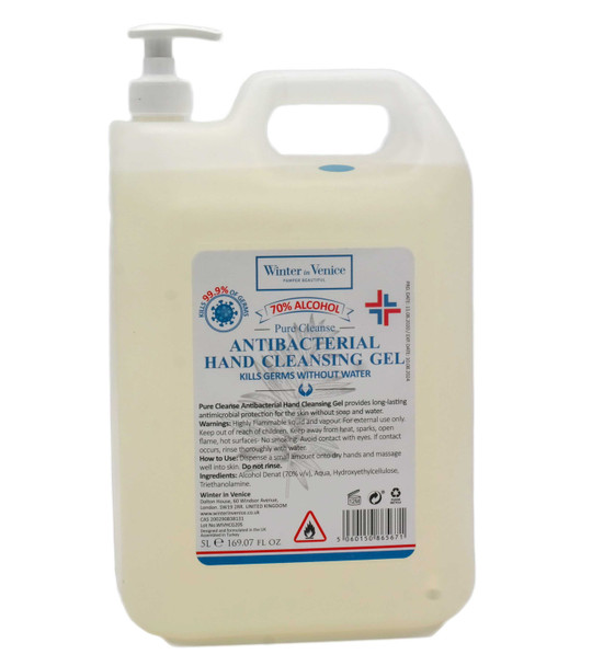 Winter in Venice 70% Alcohol Hand Gel 5 Litre Pump Frabco Direct