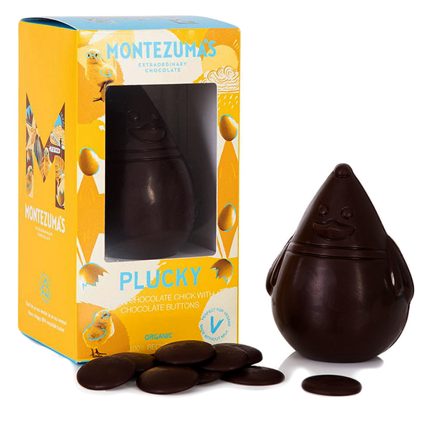 Montezuma’s Organic Dark Chocolate Plucky Chick Egg with Buttons (100g)