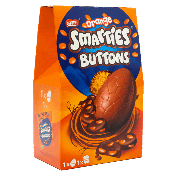 Smarties Buttons Orange Milk Chocolate Giant Egg