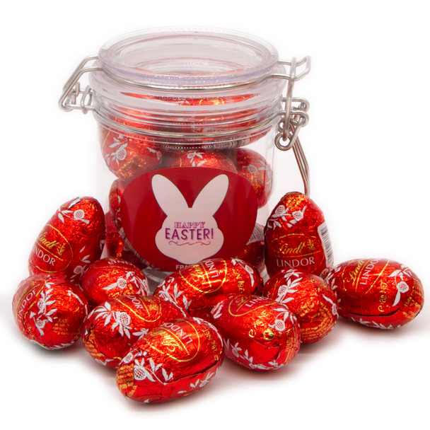 Easter Gift Clasp Jar Containing 280g of Lindor Milk Chocolate Truffles