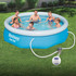 Bestway Fast set 10" 3.05m PVC Swimming Pool with Filter Pump