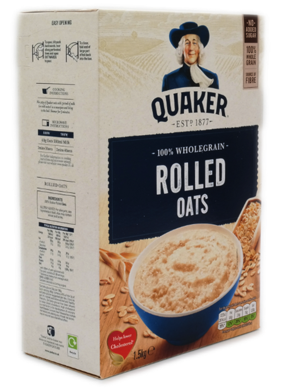 Quaker Porridge Oats, 1.5 kg in Cereal, Oats and Muesli - Frabco.com