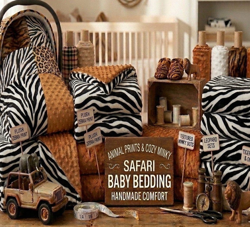 Safari Animal Print Baby Crib Bedding Sets