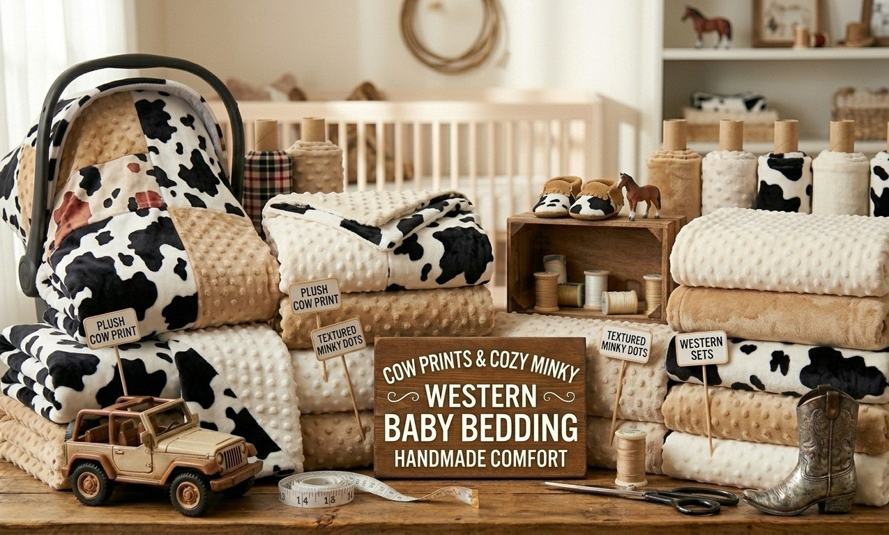 Western Cow Print Baby Crib Bedding Sets