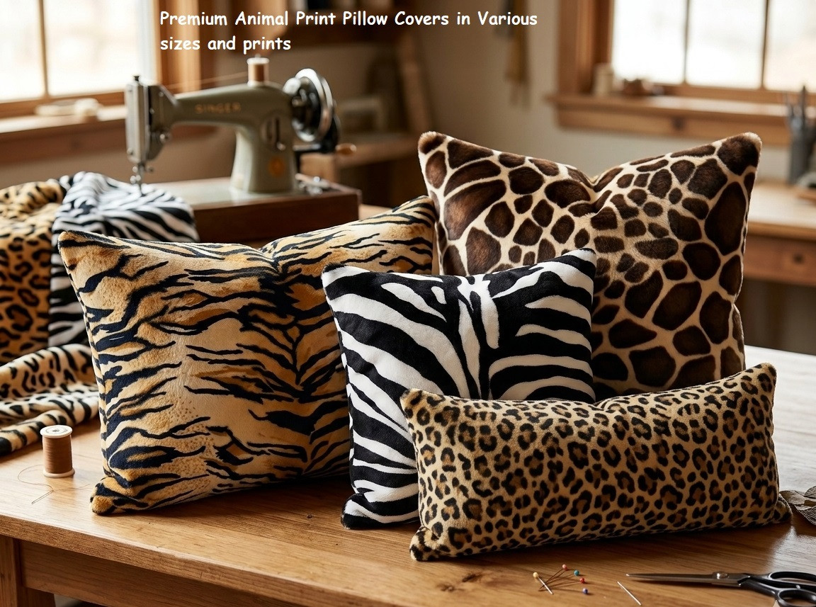 Safari Style Animal PrintPillow Covers
