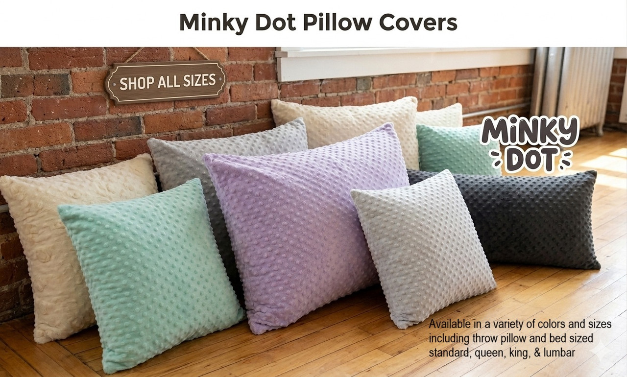 Minky Dot Luxury Soft Pillow Covers