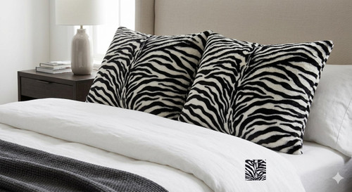 Zebra Print Pillow Covers standard queen king euro