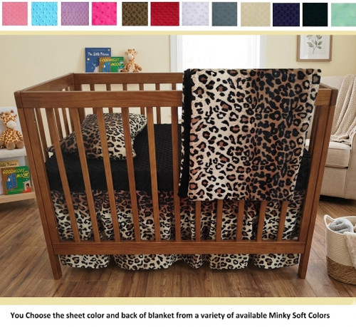 Leopard Print Crib Baby Bedding Set