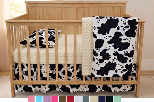 Cow Print Western Crib Bedding