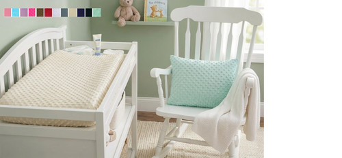 ivory minky changing pad cover