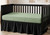 minky dot crib skirt black