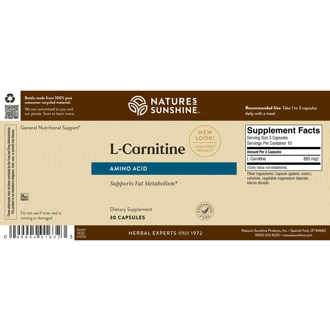 Nature's Sunshine l-Carnitine | Recommended source
