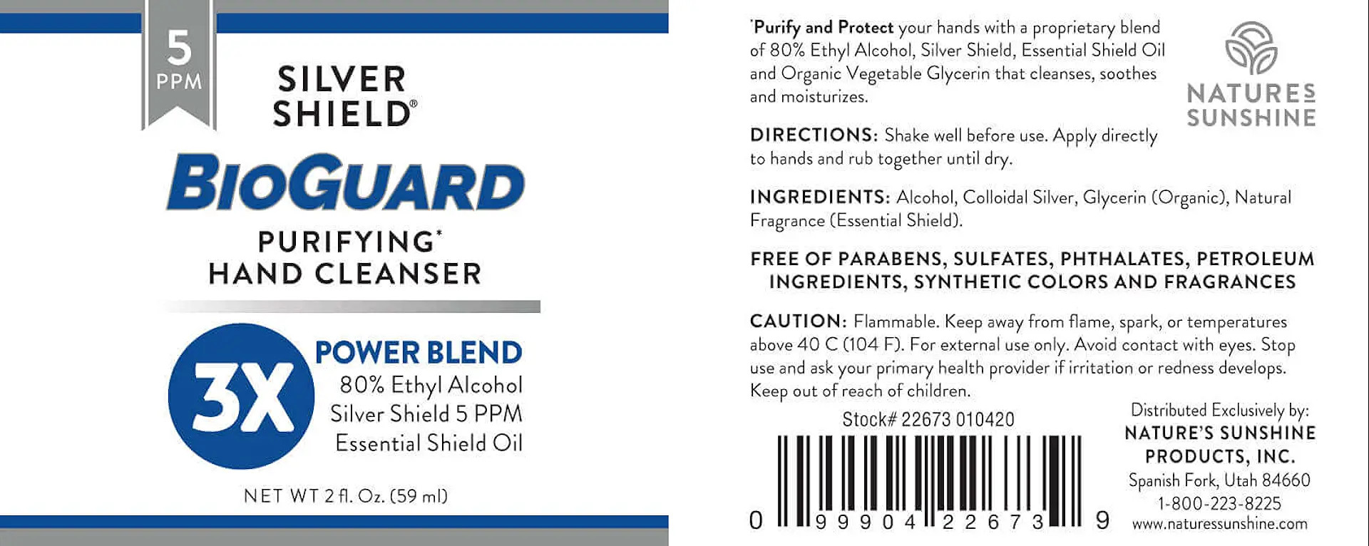 Nature's Sunshine Silver Shield Rescue Gel 24 ppm Order here for 25