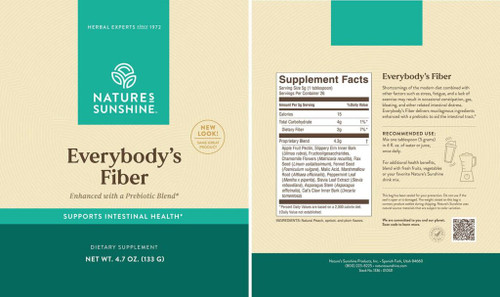 Label of Everybody's Fiber by Nature's Sunshine image